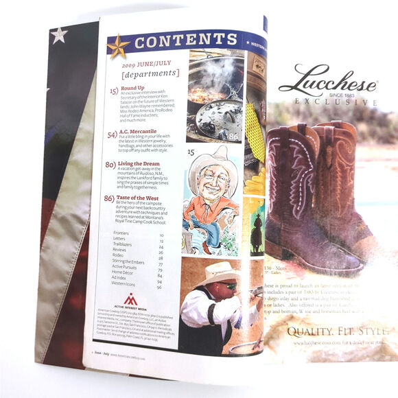 American Cowboy Magazine Lot July Sept 2009 John Wayne Wild West Gunfighters - Picture 3 of 4